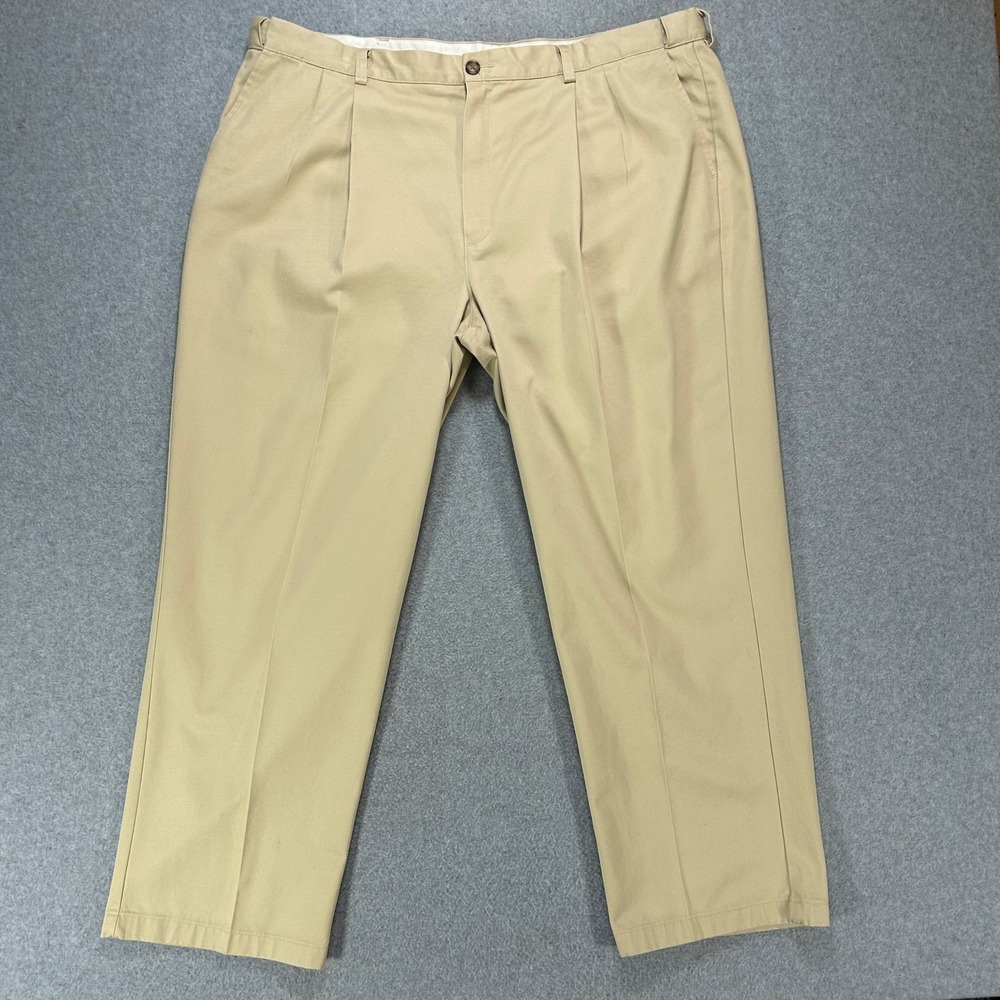 L.L. Bean Chinos Comfort Waist Mens 44 x 30 Khaki Classic Prep Business Casual